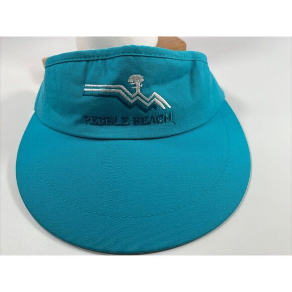 Vtg Cali-Fame Los Angeles USA Pebble Beach Visor/Hat Turquoise NEW - Picture 11 of 11